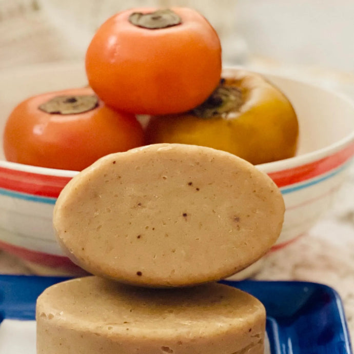Persimmon Turmeric and Tallow Soap, Mature Beautiful 2-Nonenal Unscented Body Bar