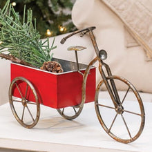 Rustic Red Bike with Bin | Vintage Style Tricycle