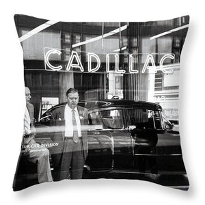 Cadillac Dealership NYC 1955 Throw Pillow