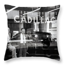 Cadillac Dealership NYC 1955 Throw Pillow