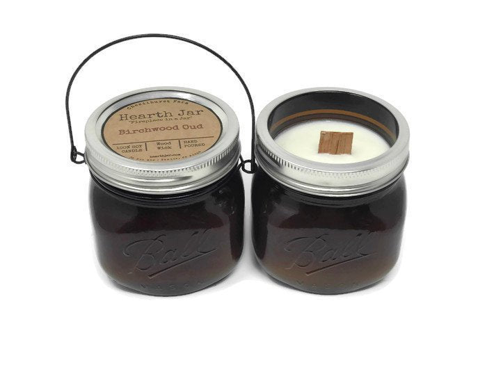 Hearth Jar Soy Candle - Wood Wick 