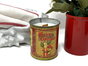 Fireplace In A Can Vintage Santa | Soy Wax Wood Wick Candle