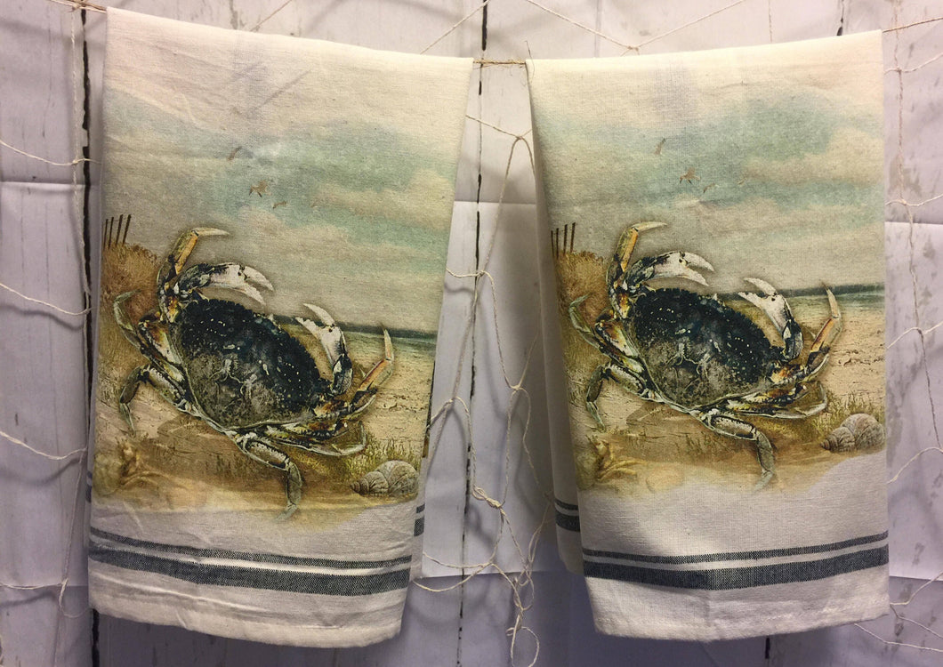 Atlantic Blue Crab Dish Towels | Kitchen Towels - 18