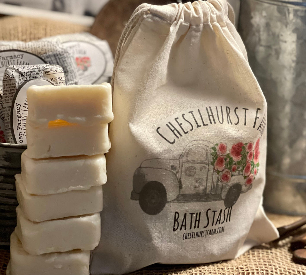 Bag Of Organic Goat Milk Soap Mini Travel Tin, Soap On The Go Refill Bars