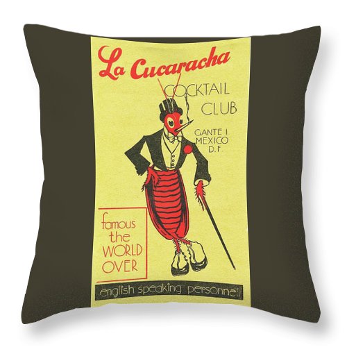 The Cockroach Cocktail Club - Throw Pillow